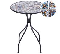 Beliani Bistro Table Civita 60/60cm Metal Black, Black