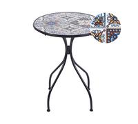 Beliani Bistro Table Civita 60/60cm Metal Black, Black