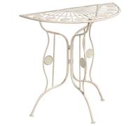 Bistro Table COGGIA 80 cm 37 cm Metal Light Beige