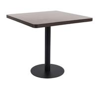 Bistro Table Dark Brown 80cm MDF Coffee Bar Dinner Dining Desk Stand vidaXL