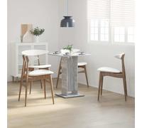 Vidaxl Bistro Table Grey Sonoma 60X60X75 Cm Engineered Wood, Grey