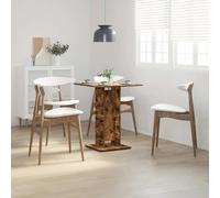 vidaXL Bistro Table Smoked Oak 60x60x75 cm Engineered Wood