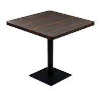 Bistro Table MDF and Steel Furniture Oak Colour/Dark Ash Multi Sizes vidaXL