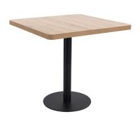 vidaXL Bistro Table Light Brown 80cm MDF Coffee Bar Dinner Dining Desk Stand