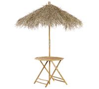 Bistro Table MOLISE 85 cm 85 cm Bamboo Wood Light Brown