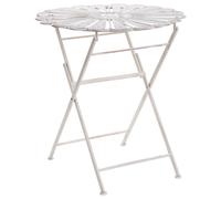 Bistro Table PAVIA 71 cm 71 cm Metal Off-White