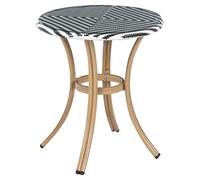 Bistro Table RIFREDDO 70 cm 70 cm Tempered Glass Black