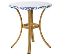 Beliani Bistro Table Rifreddo 70/70cm Glass Blue