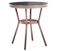 Bistro Table RIFREDDO 70 cm 70 cm Tempered Glass Grey