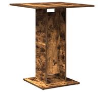 Bistro Table Smoked Oak Engineered Wood Bar Pub Counter Dinner vidaXL