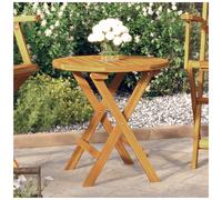 vidaXL Solid Wood Acacia Bistro Table Wooden Garden Outdoor Bar Dinner Table