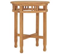 Bistro Table Solid Teak Natural Ø60cm x 75.5cm Outdoor Round Garden Patio Dining