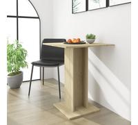 Bistro Table Sonoma Oak 60x60x75 cm Engineered Wood Compact Square Bistro Table