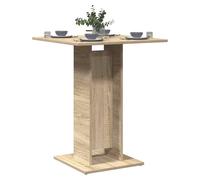 Bistro Table Sonoma Oak 60x60x75 cm Engineered Wood Round Cafe Table Patio Use