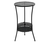 Bistro Table Vintage Style Round Metal 40x70cm Black Kitchen Furniture vidaXL