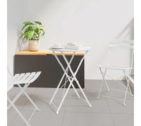 Bistro Table Folding Powder-coated Steel Garden Outdoor Furniture Patio vidaXL