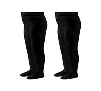 bistyle Baby Girls Tights Thick Leggings Soft | Warm Organic Cotton Stockings Pantyhose | Newborn Infant Toddler 2 Pack (UK, Age, 0 Months, 6 Months, Black/Black)