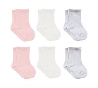 bistyle Baby Grip Ankle Socks 6 Pairs | Newborn Infant Toddlers Socks Organic Cotton | Kids Boys Girls Ankle Socks (as8, age, 2_years, 3_years, Pink)