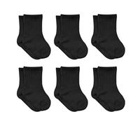 bistyle Baby Grip Ankle Socks 6 Pairs | Newborn Infant Toddlers Socks Organic Cotton | Kids Boys Girls Ankle Socks (as8, age, 6_months, 12_months, Black)