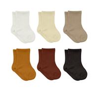 bistyle Baby Grip Ankle Socks 6 Pairs | Newborn Infant Toddlers Socks Organic Cotton | Kids Boys Girls Ankle Socks (as8, age, 2_years, 3_years, Brown)