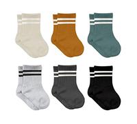 bistyle Baby Grip Ankle Socks 6 Pairs | Newborn Infant Toddlers Socks Organic Cotton | Kids Boys Girls Ankle Socks (as8, age, 0_month, 3_months, Mustard (Striped))