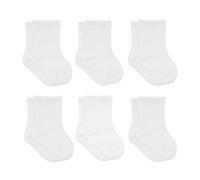 bistyle Baby Grip Ankle Socks 6 Pairs | Newborn Infant Toddlers Socks Organic Cotton | Kids Boys Girls Ankle Socks (UK, Age, 2 Years, 3 Years, White-White)