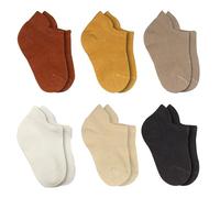 bistyle Baby Grip Ankle Socks 6 Pairs | Newborn Infant Toddlers Socks Seamless Cotton | Kids Boys Girls Ankle Socks (UK, Age, 2 Years, 3 Years, Brown)