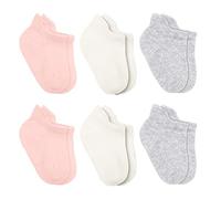 bistyle Baby Grip Ankle Socks 6 Pairs | Newborn Infant Toddlers Socks Seamless Cotton | Kids Boys Girls Ankle Socks (UK, Age, 6 Months, 12 Months, Pink)