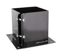 BISupply No Dig 6x6 Post Anchor Square Bracket 1pk - Bolt Down Post Base Wood Post Ground Anchor Fence, Mailbox, Deck