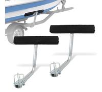 BISupply Short Bunk Guide-On - Carpeted Boat Trailer Guide Bunk Boards to Fit High Beam, Box, or C-Channel Trailers
