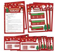 Biswiter Christmas Friendly Feud Quiz, Funny Christmas Family feud Game for Adults, Feu d Trivia Quiz Holiday Games for Groups, Christma s Party Games Winter Party Supplies Family Activity