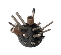 Bit Ball, Holds 1/4 in Drive Bits, 30 bit Slots, Modern Workshop Accessories, Drill Bit Holder, Hand Tool Organizer, Made in Texas by Vets, Black, 1 pc