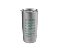 Bit Coin in Binary Code 010 Stainless Steel Insulated Tumbler