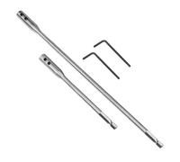 Bit Extension Set, 2Pcs 6 Inch 12 Inch Shank Adapters, Steel Drill Extender for Tight Space and Overhead Drill Hexagonal Shank Extension