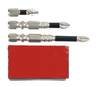 Bit Holder for Drivers and Drills, Magnetic Bit Holder with Flexible Silicone Design for Easy Storage, Fits Most Drill Models, 3-Pack Incl(B)