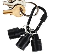Bit Holder Key Chain - Screwdriver Bit Clip - Quick Release Compact Workshop Drill Key Chain Carabiner for Electricians Construction Carpenters