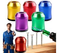 Bit Magnetizer Ring, Screwdriver Head Magnetic Ring, Strong Magnetic Screw Rings, Can Be Fitted onto Any 1/4-Inch Screwdriver Bit to Firmly Hold Screws in Place (5 Pcs)