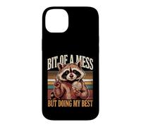Bit Of A Mess But Doing My Best Raccoon Case for iPhone 14 Plus