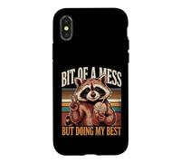 Bit Of A Mess But Doing My Best Raccoon Case for iPhone X/XS