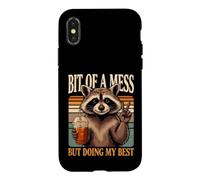 Bit Of A Mess But Doing My Best Raccoon Case for iPhone X/XS