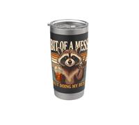 Bit of A Mess But Doing My Best Raccoon Stainless Steel Insulated Tumbler