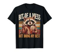 Bit of A Mess But Doing My Best Raccoon Value Graphic T-Shirt