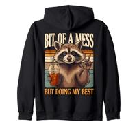 Bit Of A Mess But Doing My Best Raccoon Zip Hoodie
