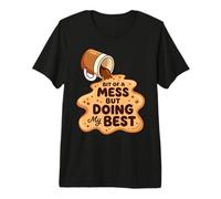 Bit of a Mess But Doing My Best Spilled Coffee Graphic Premium T-Shirt