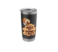 Bit of a Mess But Doing My Best Spilled Coffee Graphic Stainless Steel Insulated Tumbler