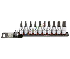 BIT SOCKETS SET 10 PCS SOCKET / DRIVE 1/2" PROFILE HEX HEX SIZE 10 12 14 4 5