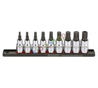 BIT SOCKETS SET 9 PCS SOCKET / DRIVE 1/2" PROFILE SPLINE / XZN SPLINE / XZN