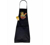 BITALY BBQ Cooking Novelty Apron Black One Size Apron Gifts for Men with Pockets Baking Gardening Restaurant (King of The Grill Colorful)