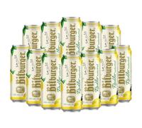 Bitburger Low Alcohol German Radler 500ml Cans - 12 Pack - 1.9% ABV Refreshing Beer & Lemon Mix - Crisp, Citrusy & Light - Premium German Shandy - Low ABV Summer Drink - Classic Bitburger Quality