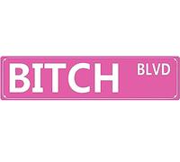 Bitch Blvd Sign Novelty Bitch Decor Bitch Street Sign Wall Art Decor For Home Farmhouse Bar Cafe Man Cave 16 X 4 Inch